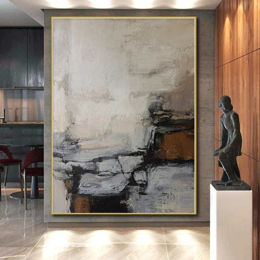 Living Hand-painted Sky Bedroom Clouds Abstract Artwork 3ZQBI